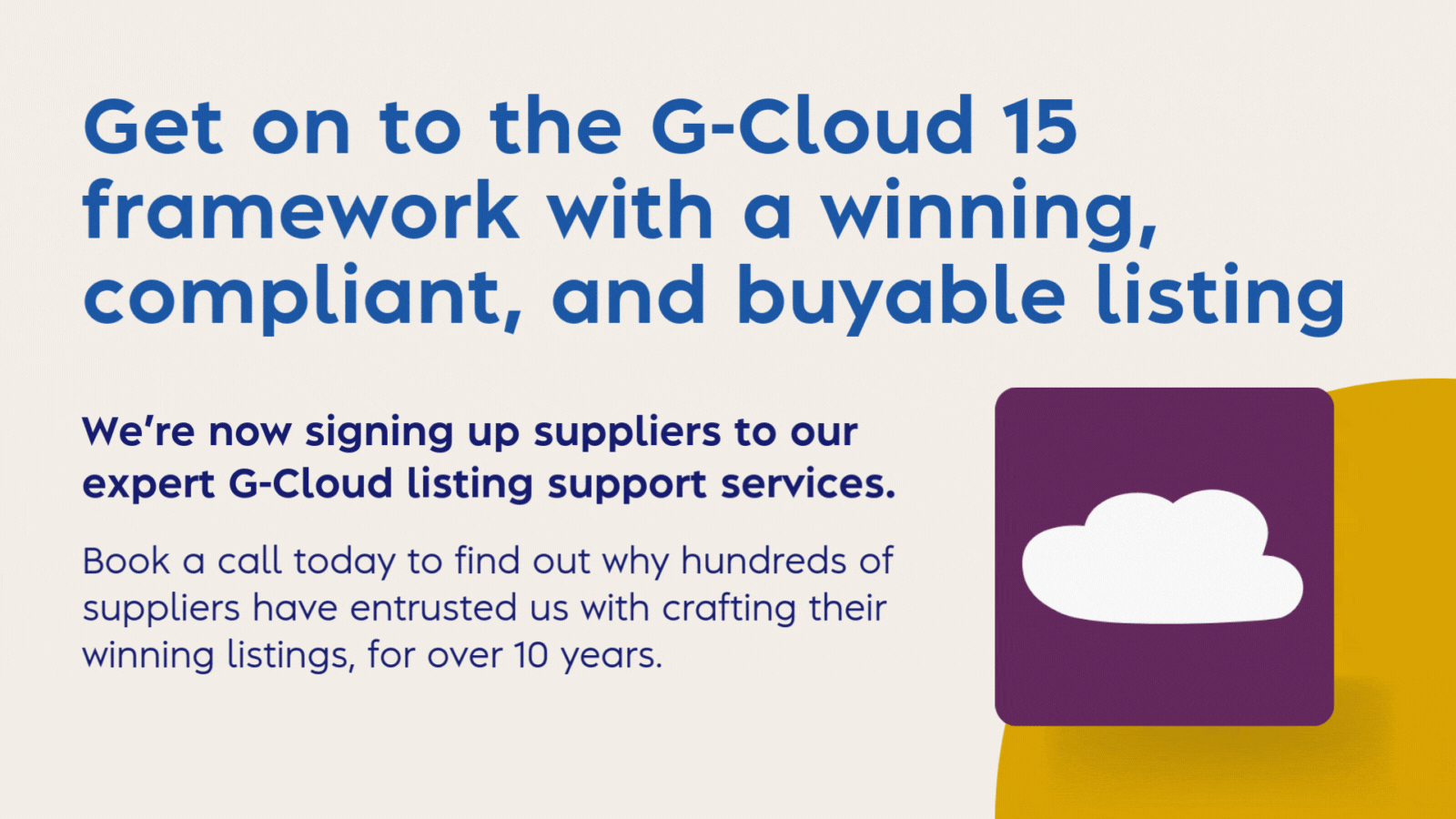 G Cloud 15 Listing Services Call to Action