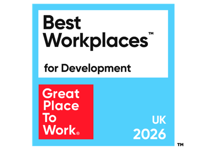 Best Workplaces for Development – Great Place To Work UK 2026 badge